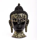 Crimson Mahogany Carved Buddha Mask - Image 2