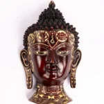 Crimson Mahogany Carved Buddha Mask