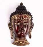 Crimson Mahogany Carved Buddha Mask