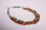 Handcrafted Tribal Mosaic Inlay Necklace - Image 3