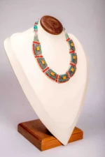 Handcrafted Tribal Mosaic Inlay Necklace - Image 2