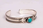 Handmade Turquoise Wrist Cuff - Image 2