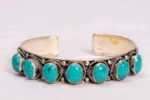 Handmade 7 set Turquoise wrist cuff - Image 2