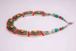 Handcrafted Tribal Mosaic Inlay Necklace - Image 4