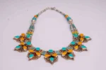 The Sun-Kissed Bloom: Handcrafted Radial Drop Necklace - Image 2