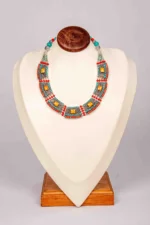 Handcrafted Tribal Mosaic Inlay Necklace