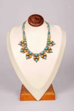 The Sun-Kissed Bloom: Handcrafted Radial Drop Necklace
