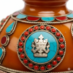 Asthamangala Gemstone Inlay Vase - Image 3